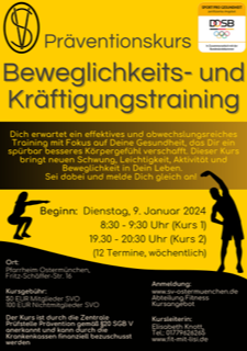 Präventionskurs: Beweglichkeits- und Kräftigungstraining